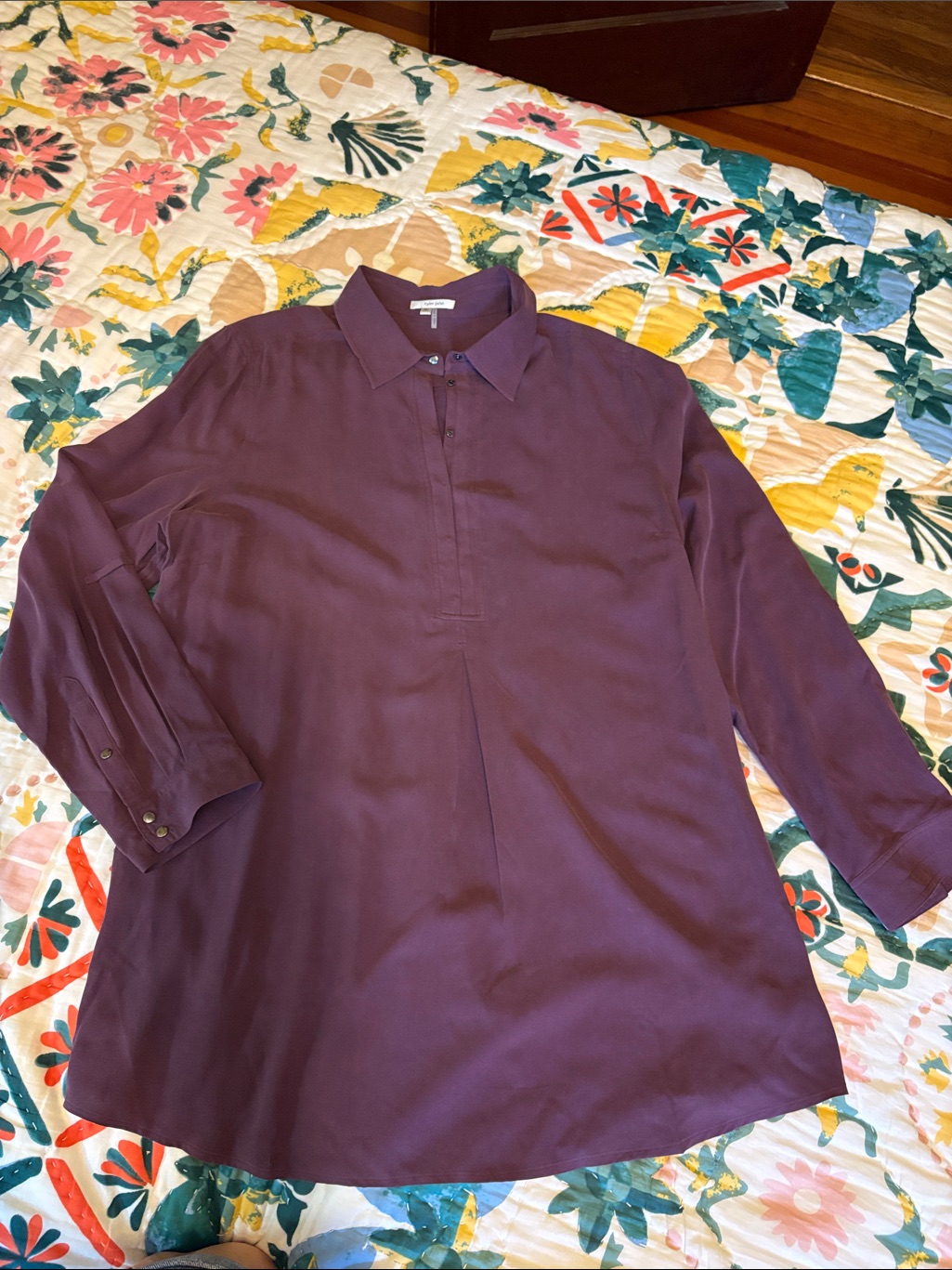Tyler Boe Plum Button-Front Casual Shirt